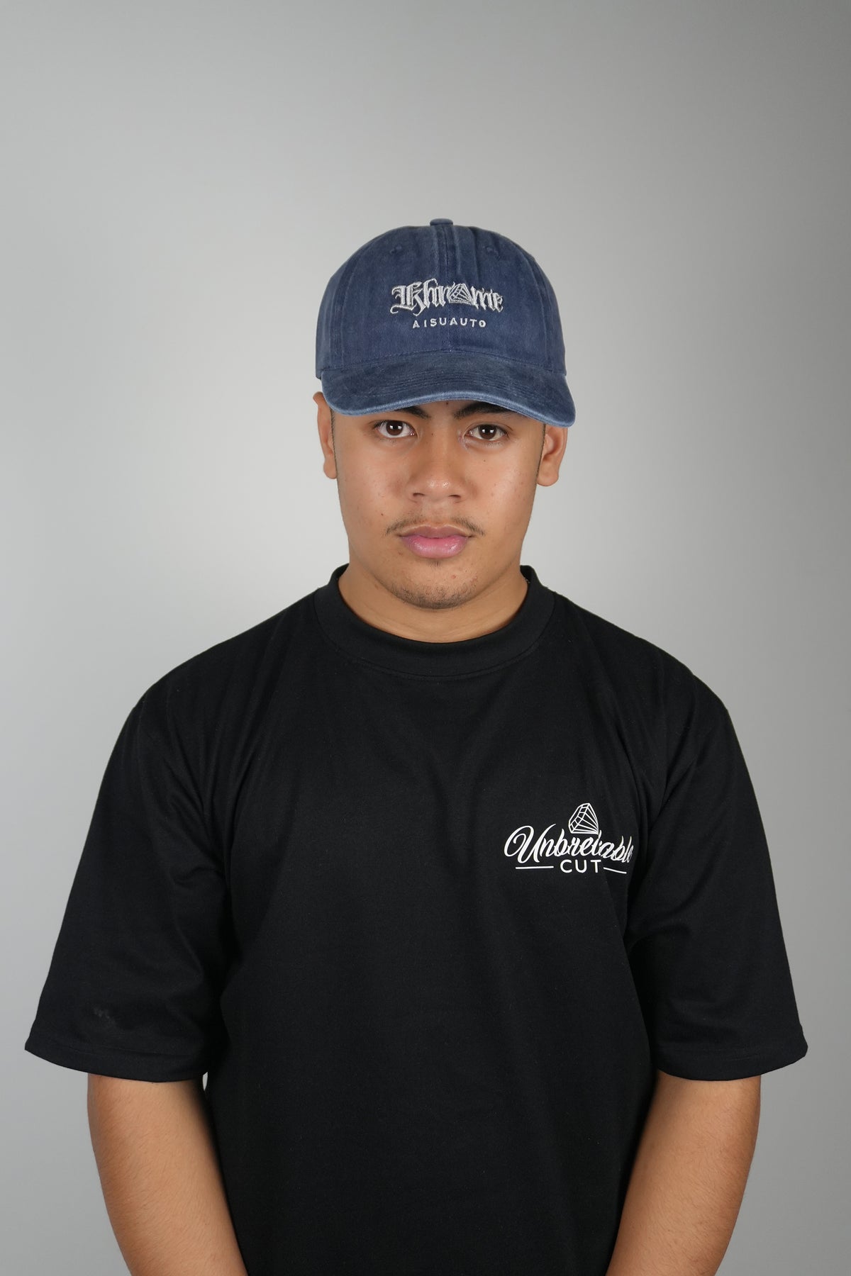 KA Signature Vintage Cap – Washed Denim by KHROME AISUAUTO, view 3