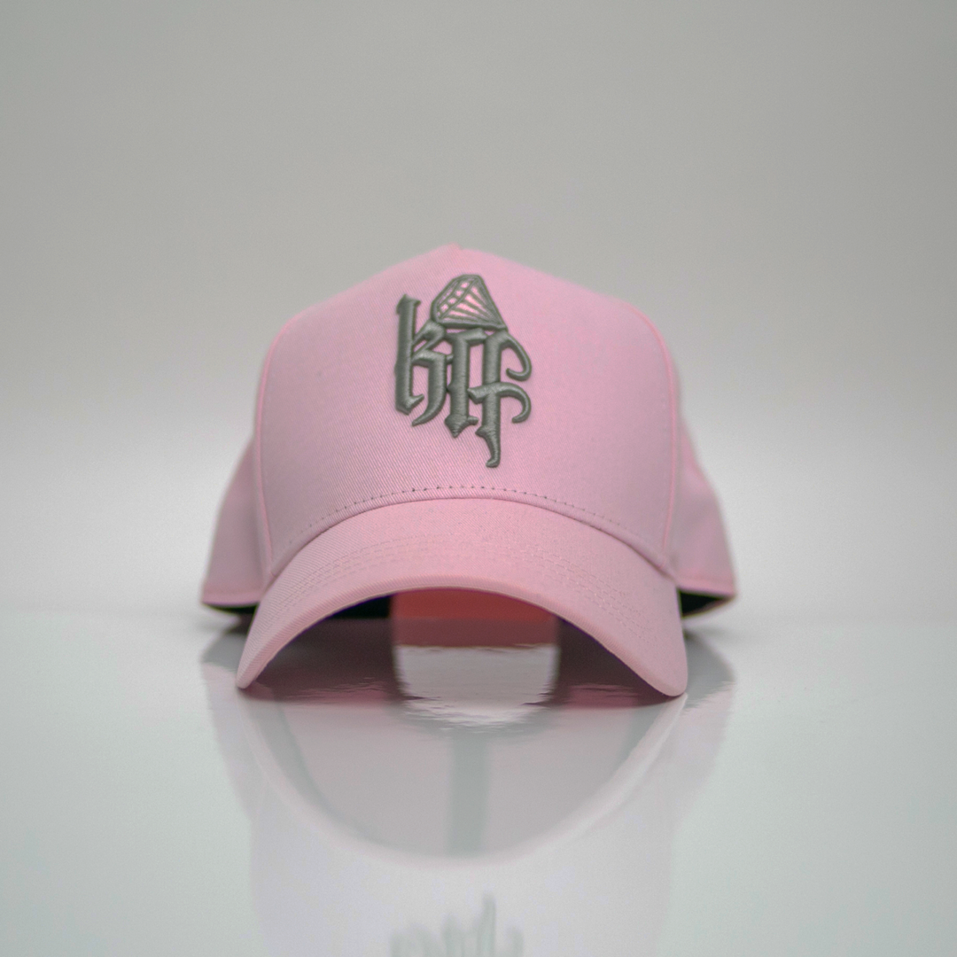 KA OG FRAME CAP GREY ON PINK