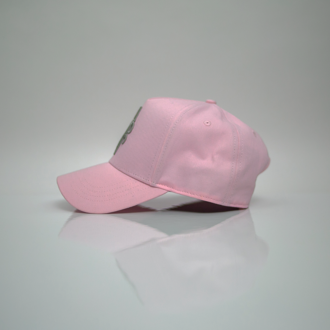 KA OG FRAME CAP GREY ON PINK