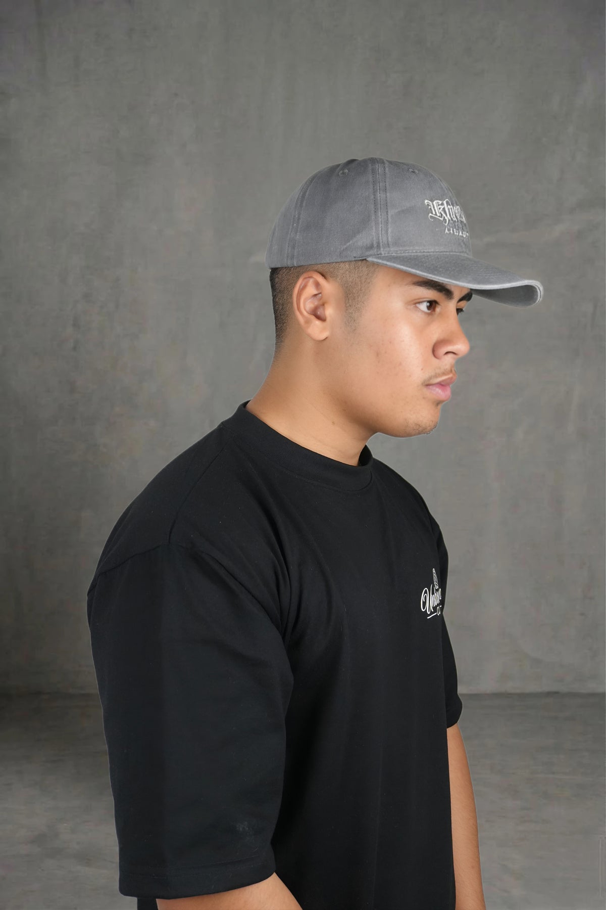 KA Signature Vintage Cap – Washed Black by KHROME AISUAUTO, view 2