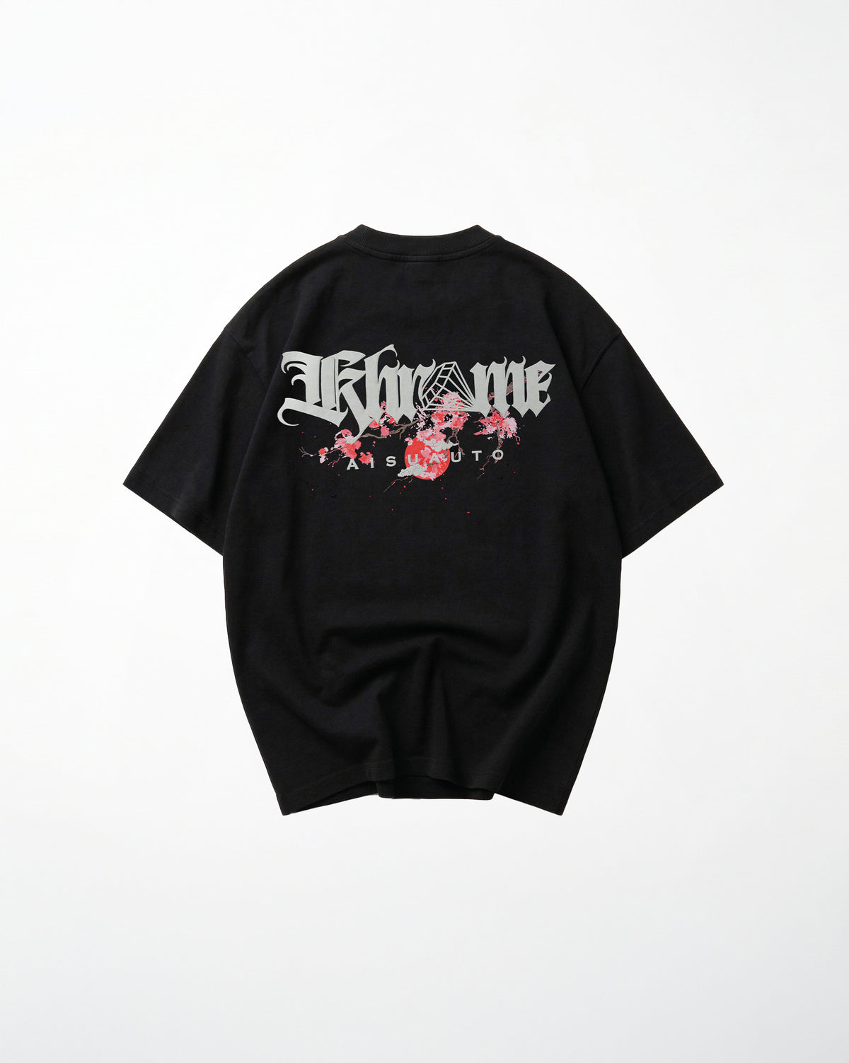 Black Kuromu Sakura oversized T-shirt by KHROME AISUAUTO