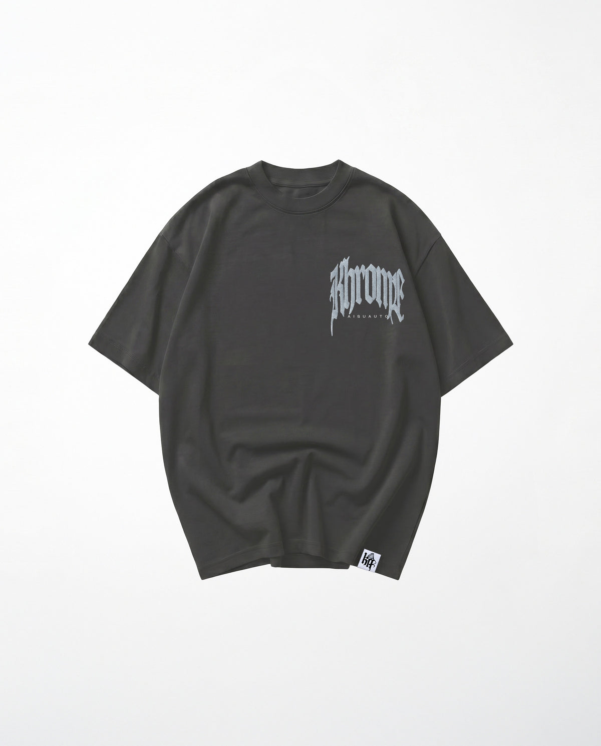 Faded Black Urban Street oversized T-shirt by KHROME AISUAUTO, view 2
