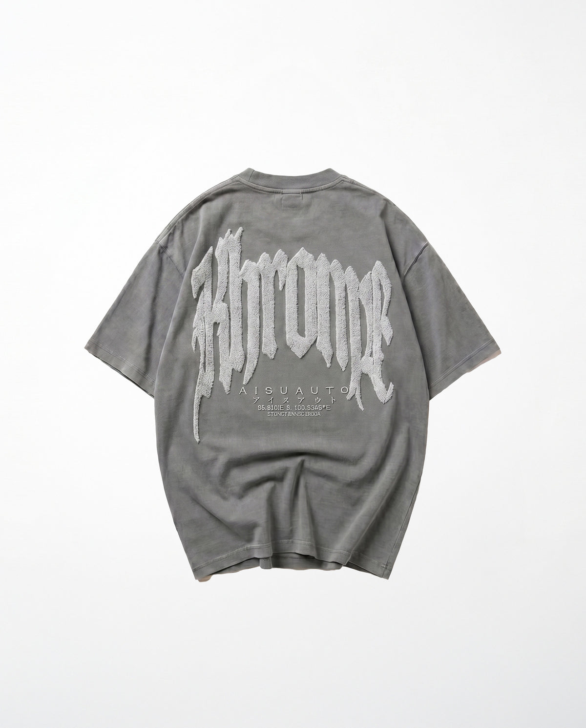 Faded Grey Urban Street oversized T-shirt by KHROME AISUAUTO