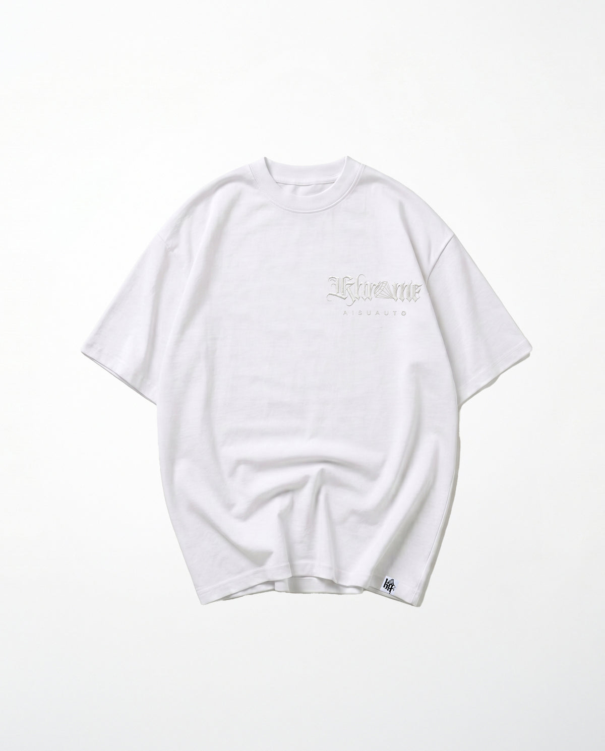White Sakurasheniru Blossom oversized T-shirt by KHROME AISUAUTO, view 2