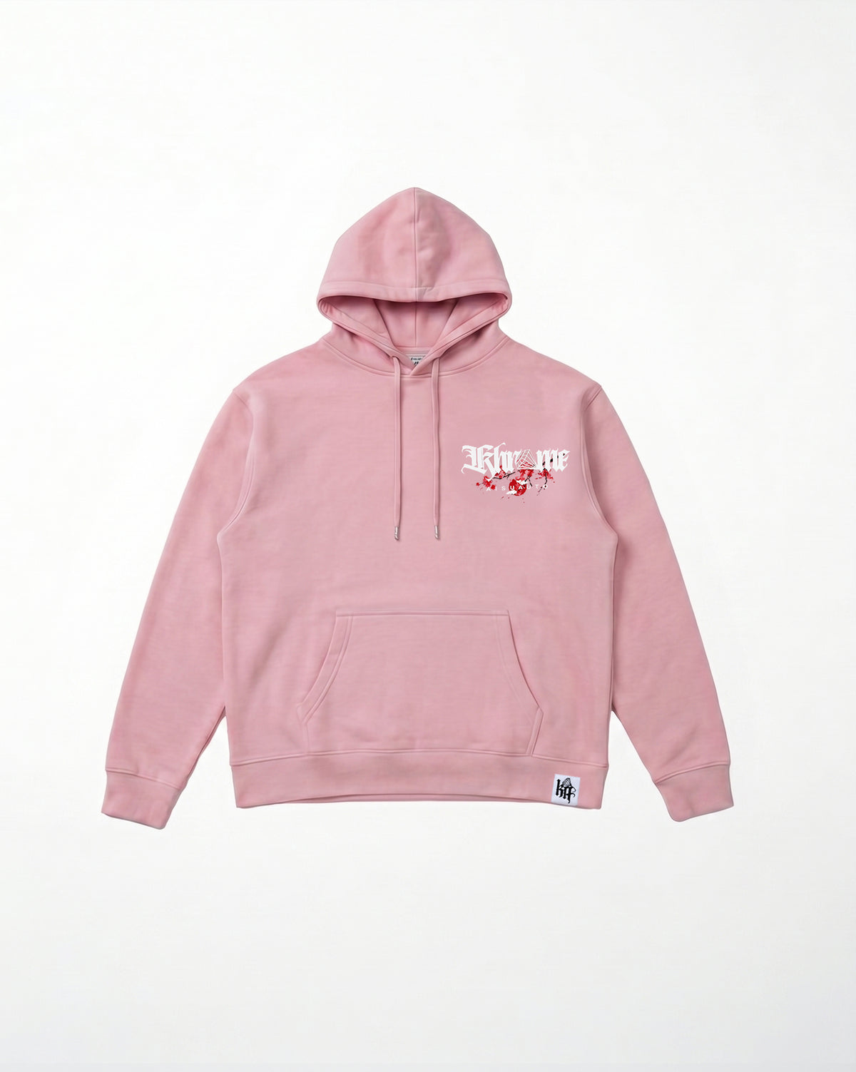 Baby Pink Kuromu Sakura oversized hoodie by KHROME AISUAUTO, view 2