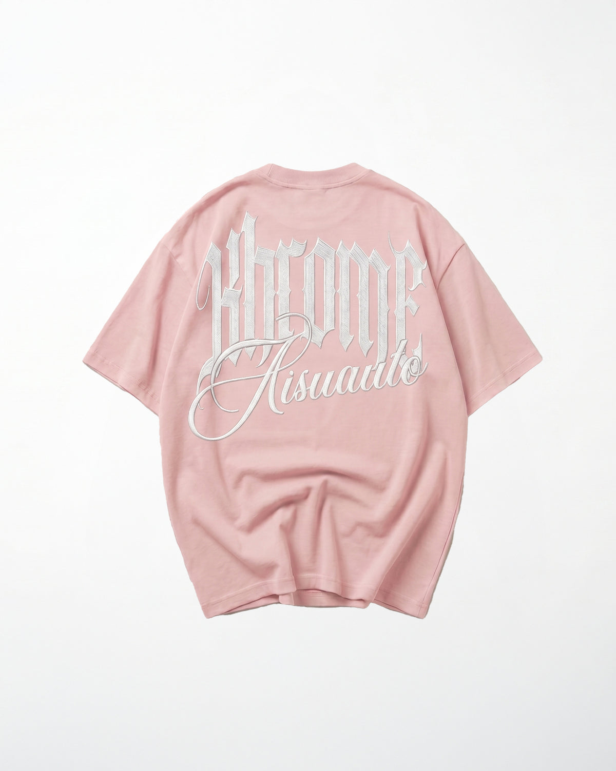 Pink Minimarisuto oversized T-shirt by KHROME AISUAUTO