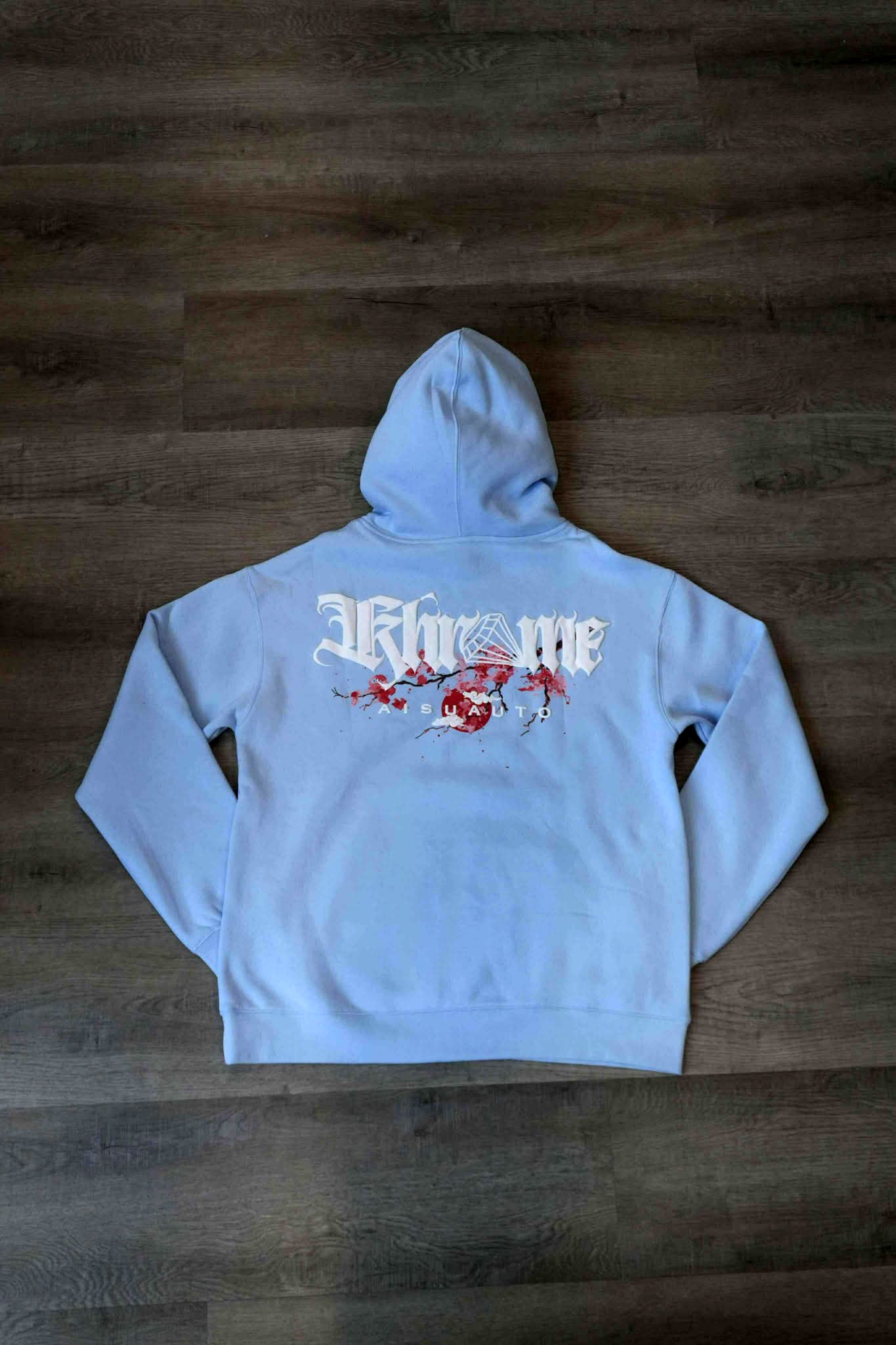 KUROMU SAKURA HOODY BABY BLUE
