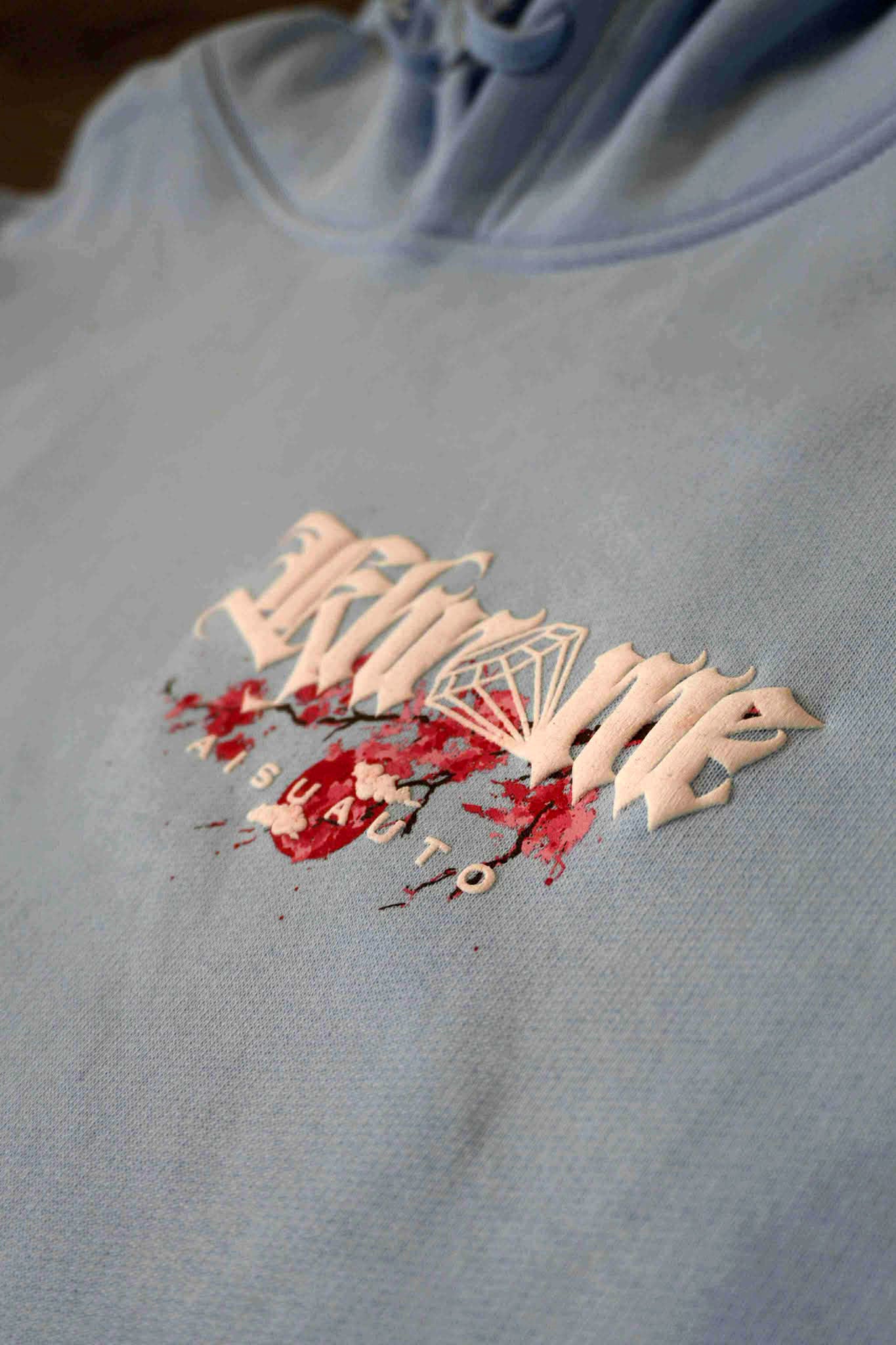 KUROMU SAKURA HOODY BABY BLUE