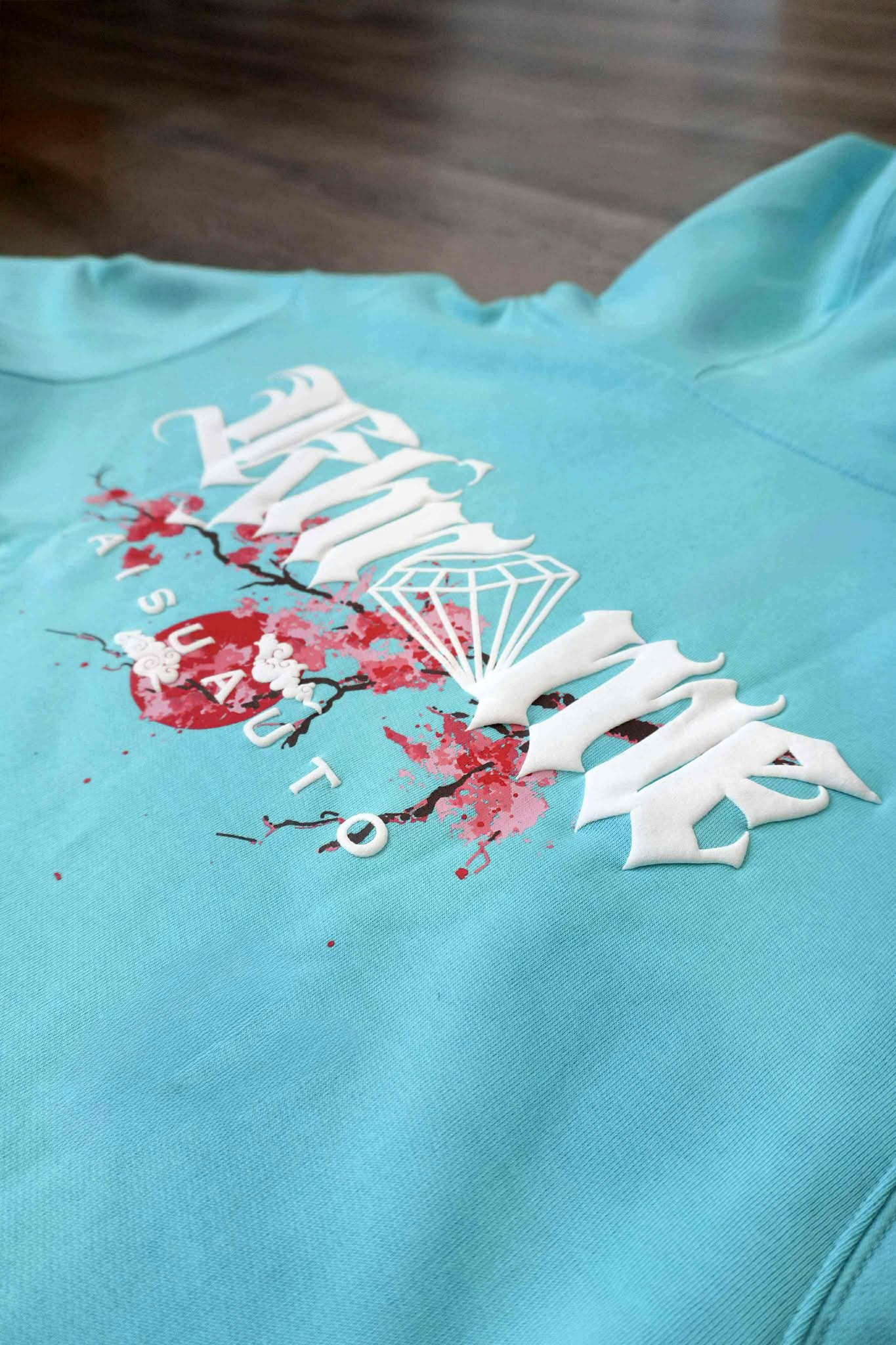 KUROMU SAKURA HOODY TIFF BLUE
