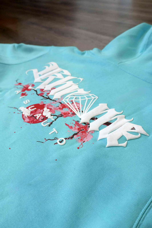 KUROMU SAKURA HOODY TIFF BLUE