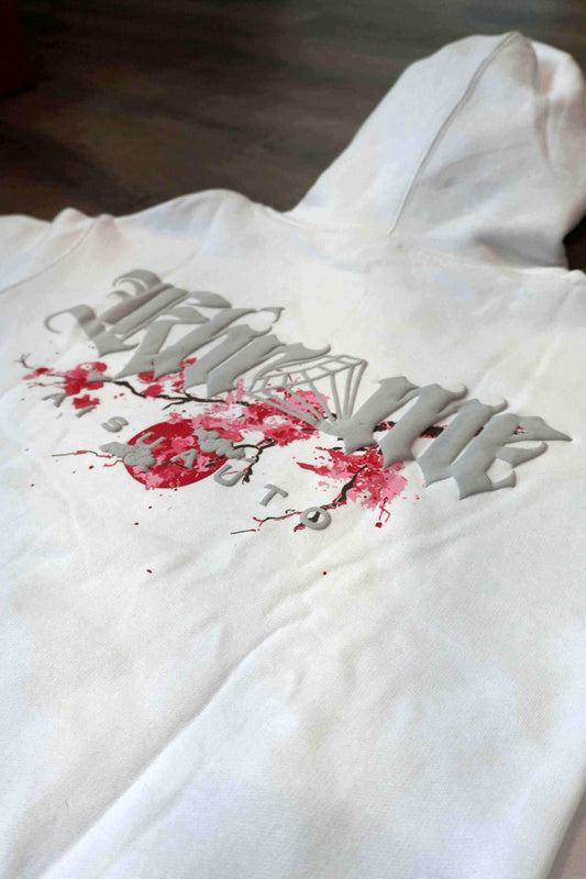 KUROMU SAKURA HOODY WHITE