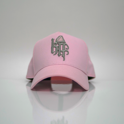 KA OG FRAME CAP GREY ON PINK