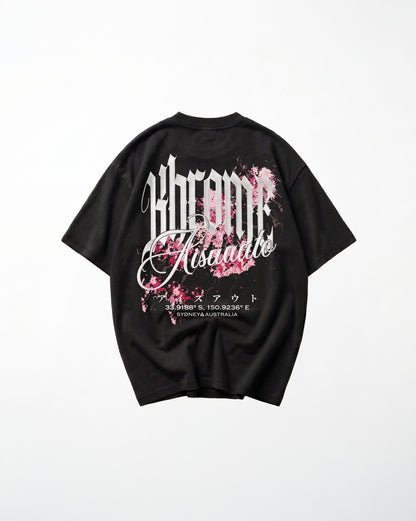BLACK MINIMARISUTO SAKURA T-SHIRT