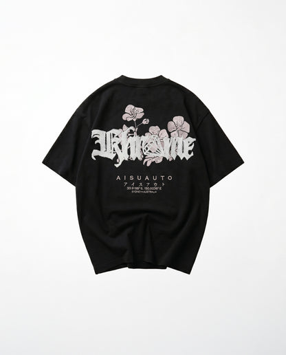 BLACK SAKURASHENIRU BLOSSOM T-SHIRT