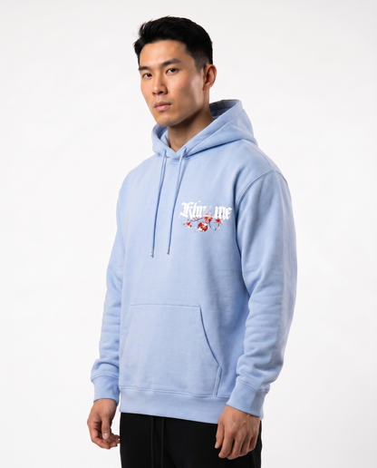 BABY BLUE KUROMU SAKURA HOODIE