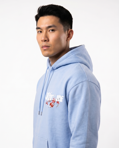 BABY BLUE KUROMU SAKURA HOODIE
