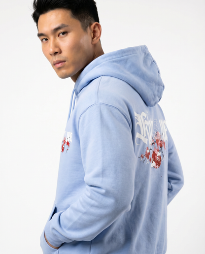 BABY BLUE KUROMU SAKURA HOODIE