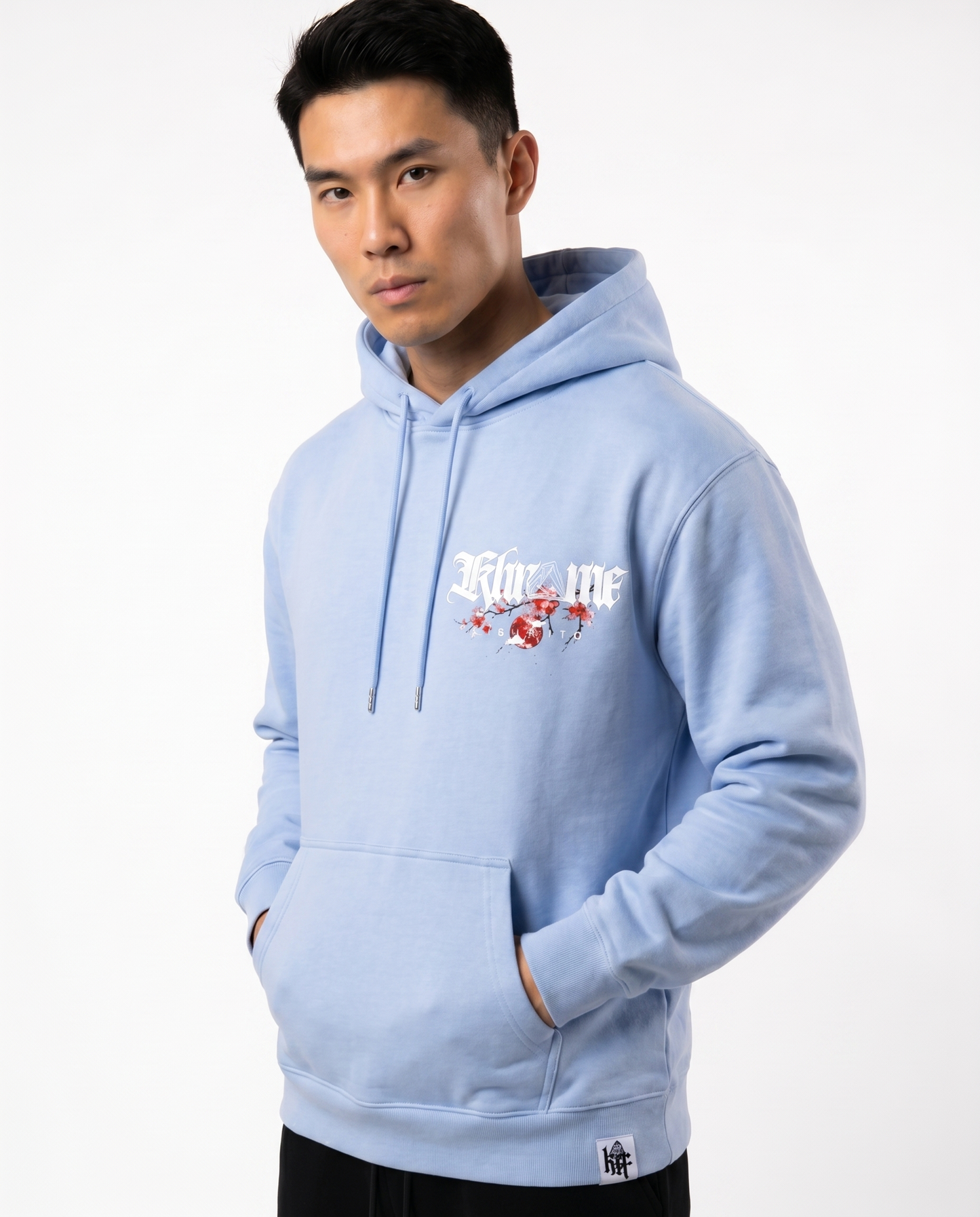 BABY BLUE KUROMU SAKURA HOODIE