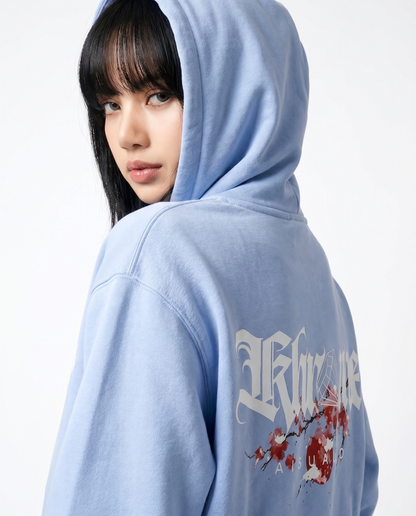 BABY BLUE KUROMU SAKURA HOODIE