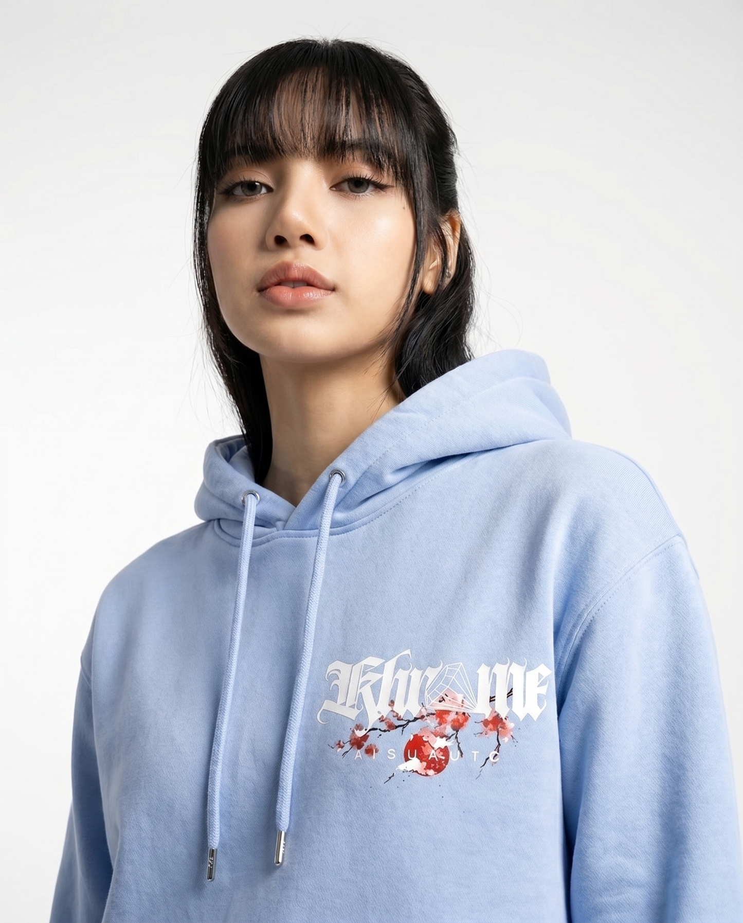 BABY BLUE KUROMU SAKURA HOODIE