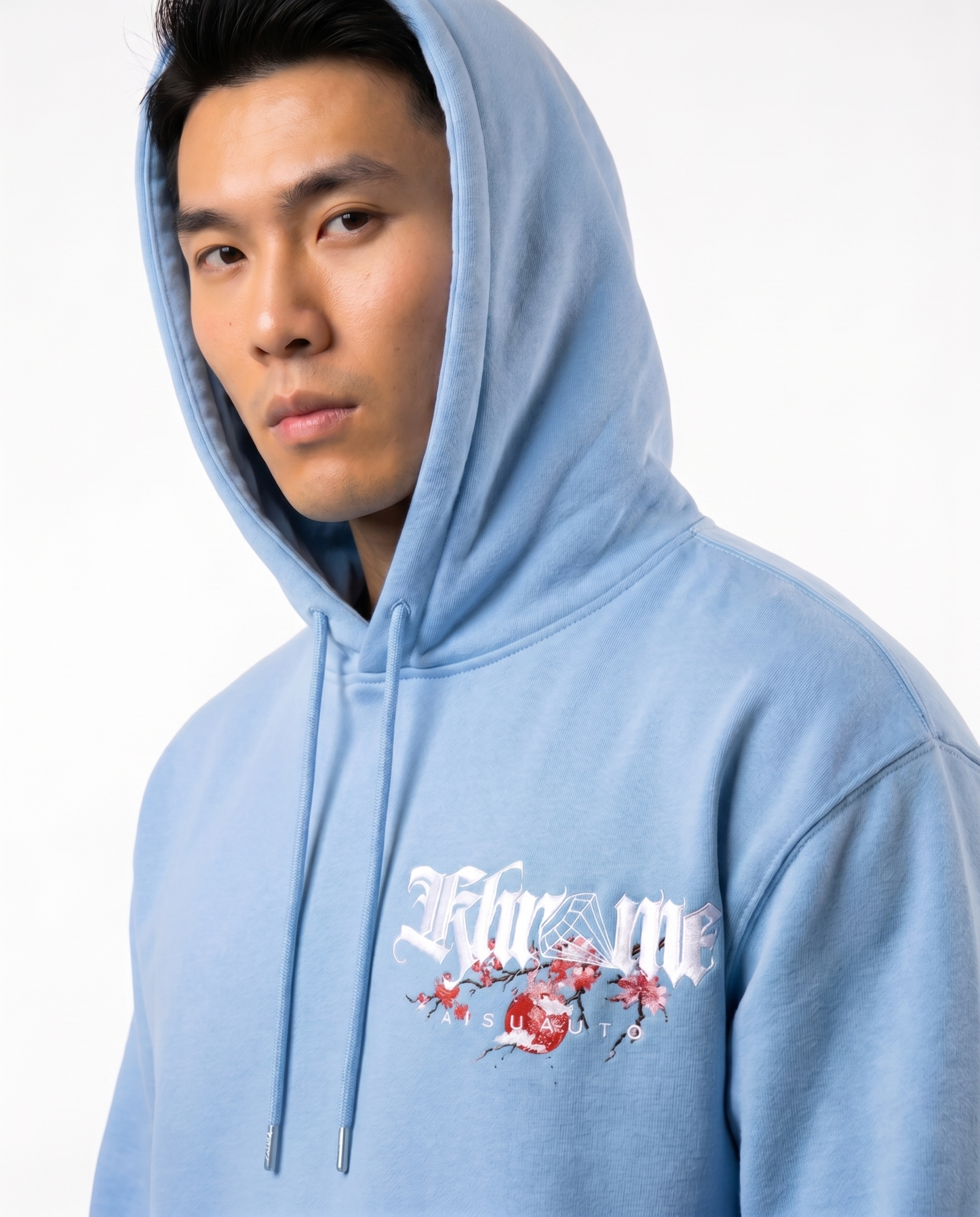 BABY BLUE KUROMU SAKURA HOODIE