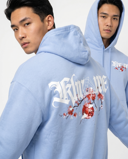BABY BLUE KUROMU SAKURA HOODIE