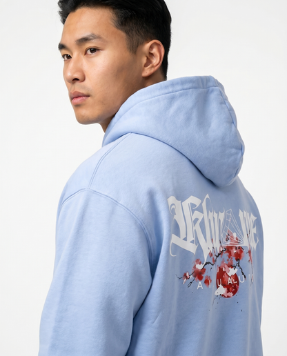 BABY BLUE KUROMU SAKURA HOODIE