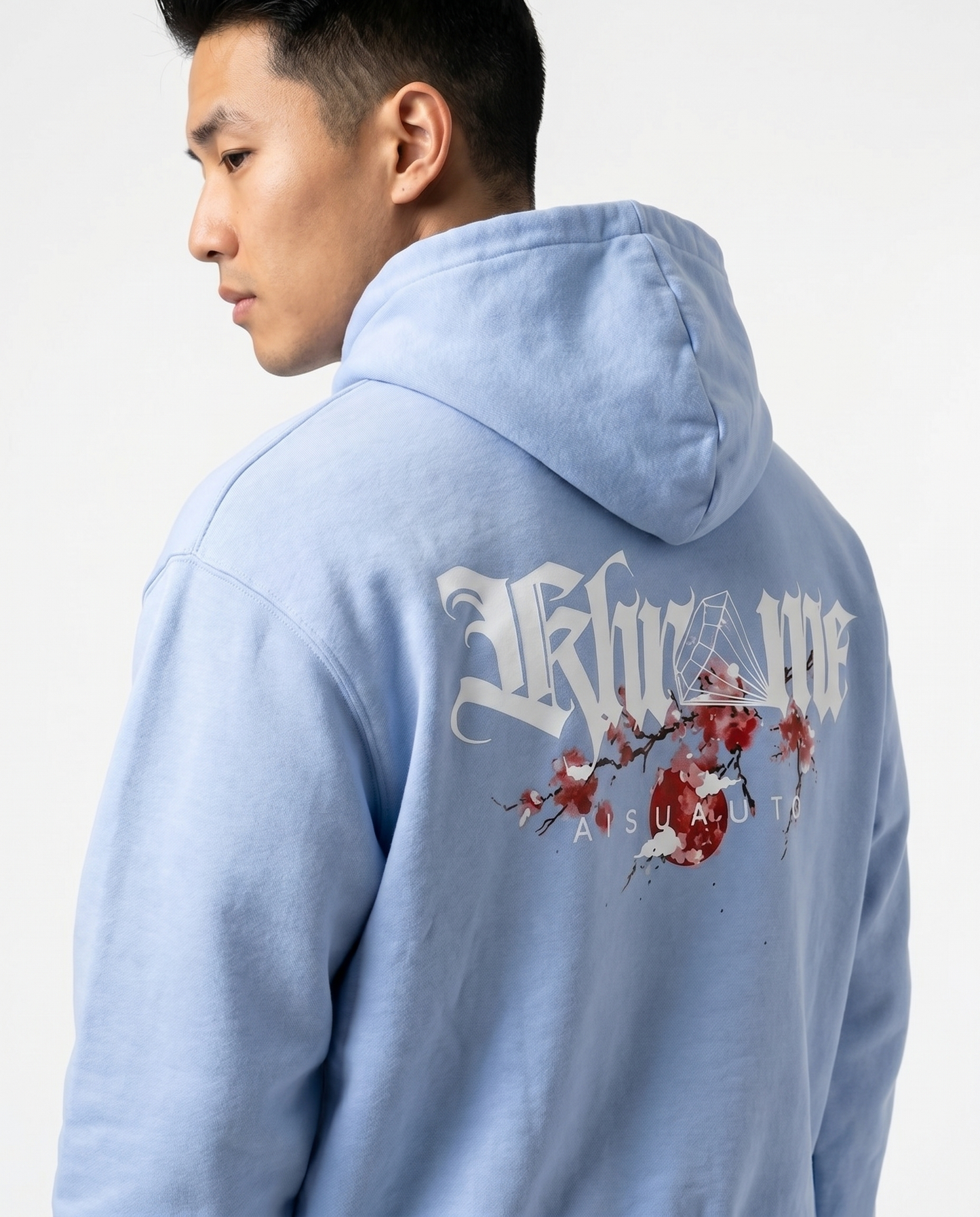 BABY BLUE KUROMU SAKURA HOODIE