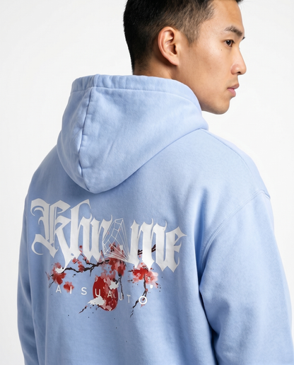 BABY BLUE KUROMU SAKURA HOODIE