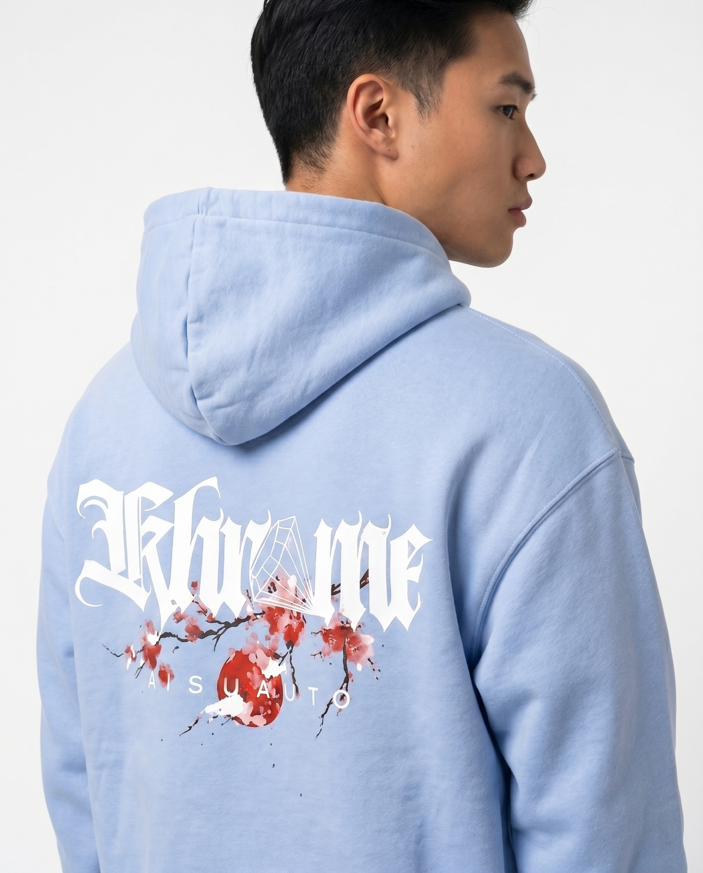 BABY BLUE KUROMU SAKURA HOODIE