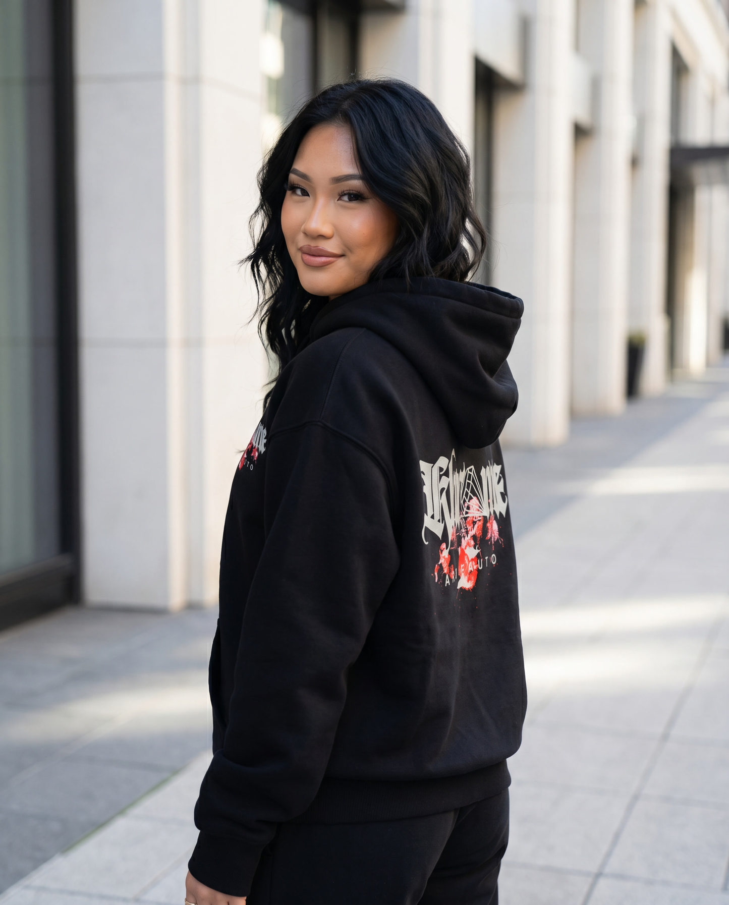 BLACK KUROMU SAKURA HOODIE