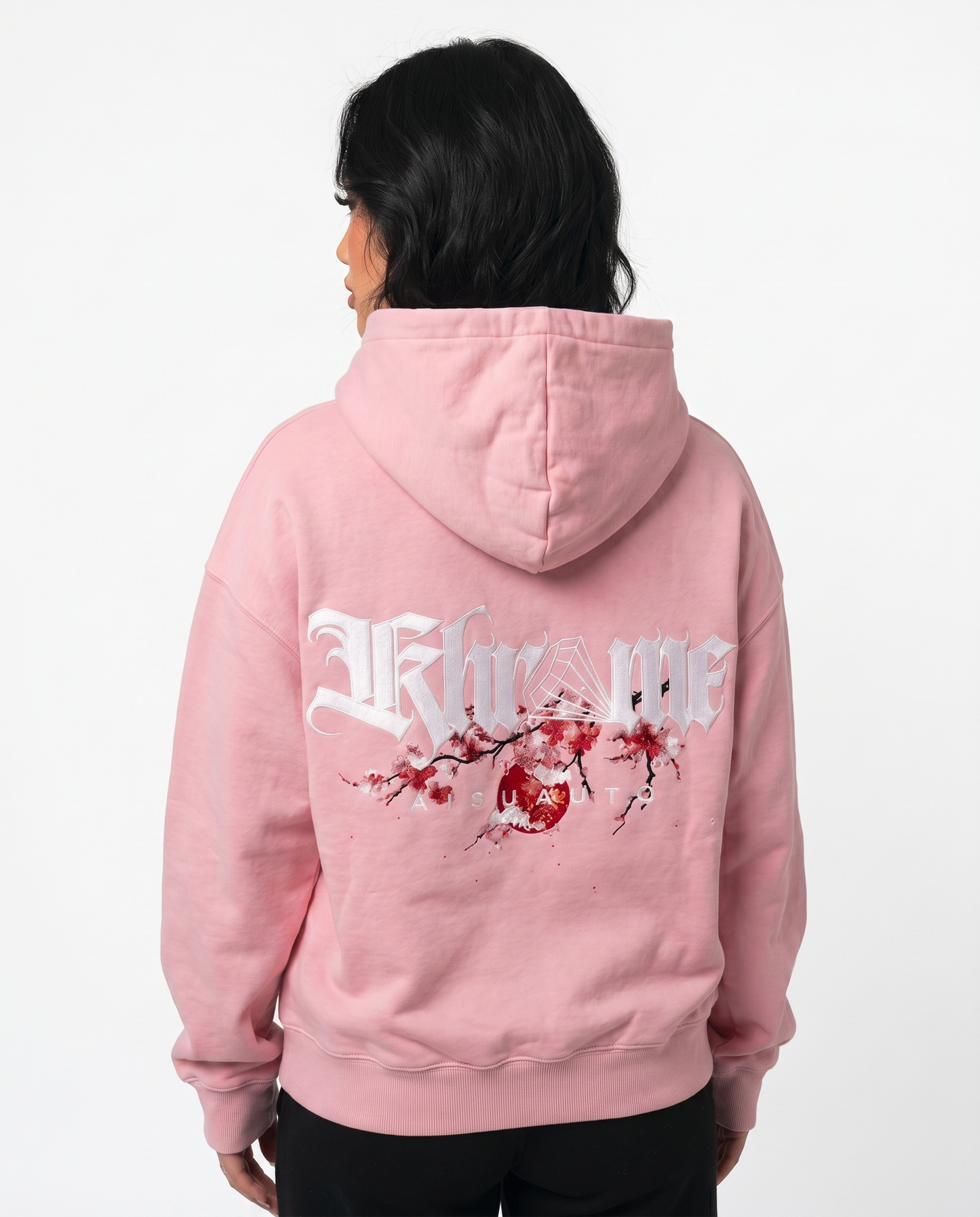 BABY PINK KUROMU SAKURA HOODIE