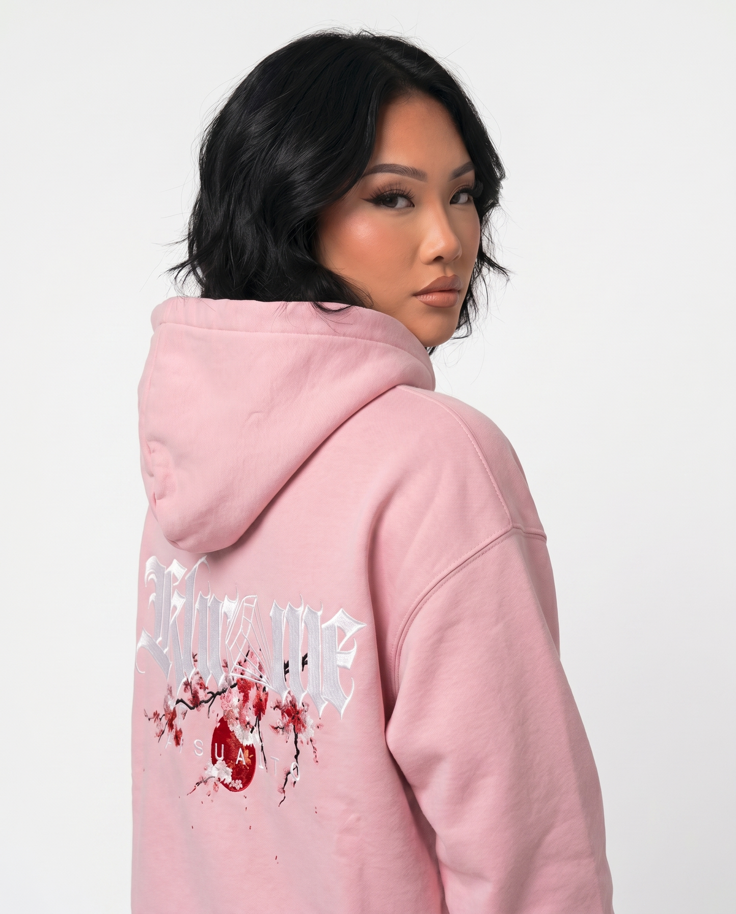BABY PINK KUROMU SAKURA HOODIE