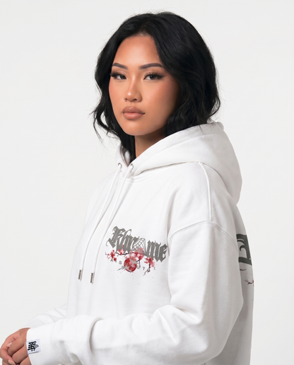 WHITE KUROMU SAKURA HOODIE