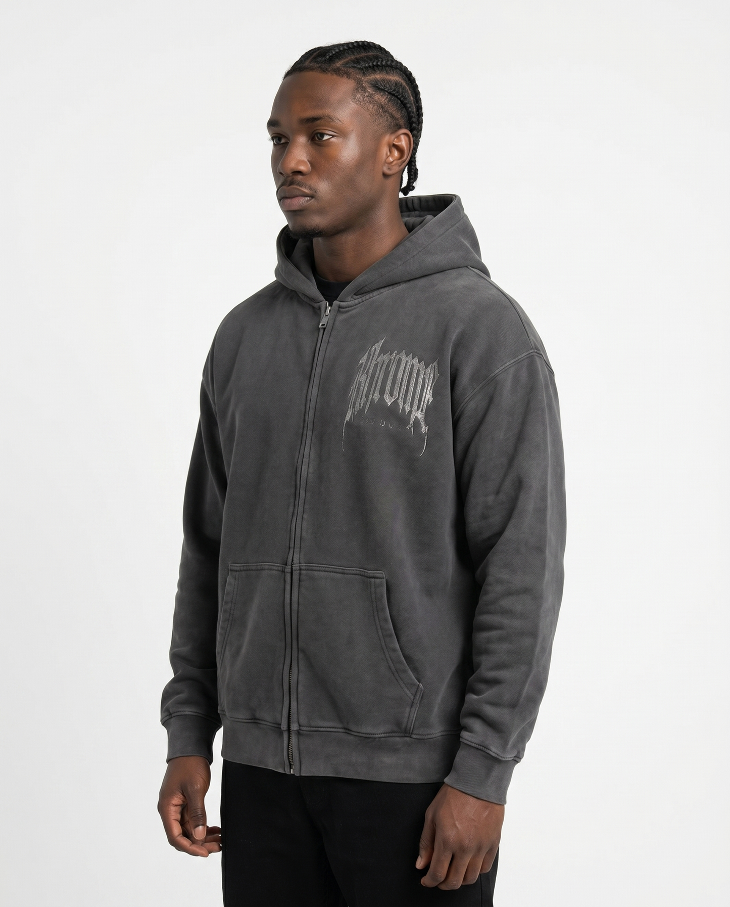 FADED GREY URBAN STREET HOODIE