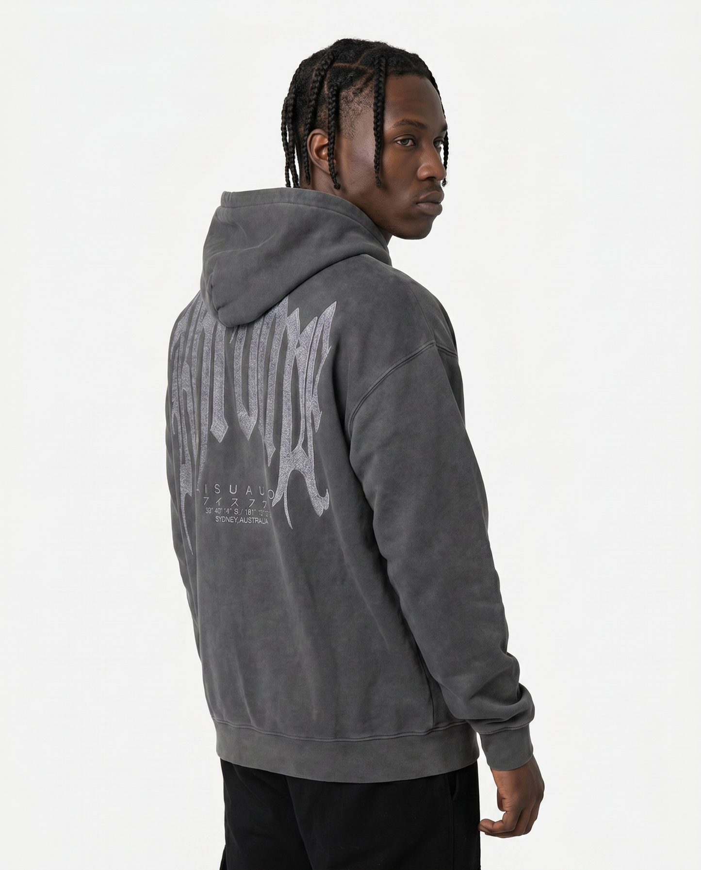 FADED GREY URBAN STREET HOODIE