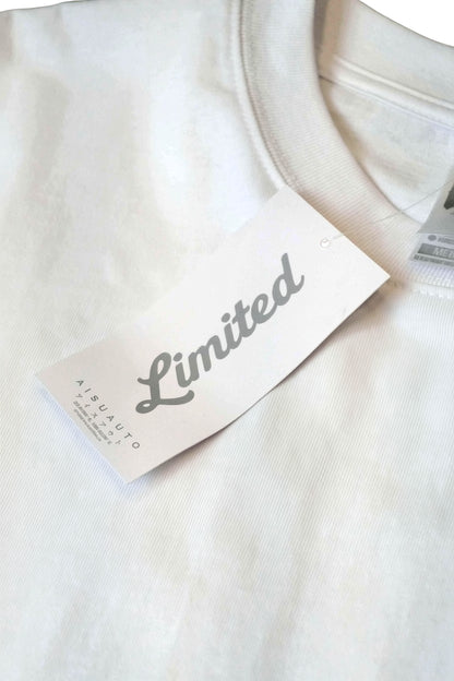 KHROME white cotton t-shirt with embossed graphic detail on the back. Soft, breathable fabric for everyday wear.