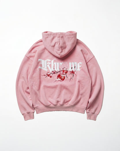 BABY PINK KUROMU SAKURA HOODIE
